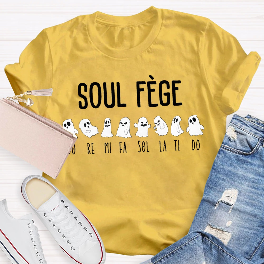 Soul Fege A Group Of Cute Little Ghosts Music Teacher Funny Halloween T-shirt