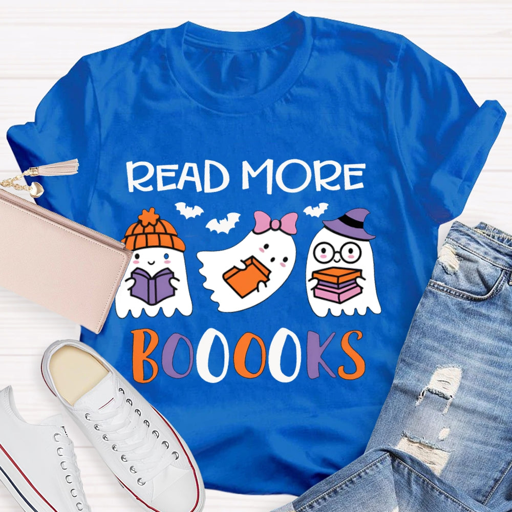 Read More Books Three Little Ghosts Reading Books Halloween T-shirt