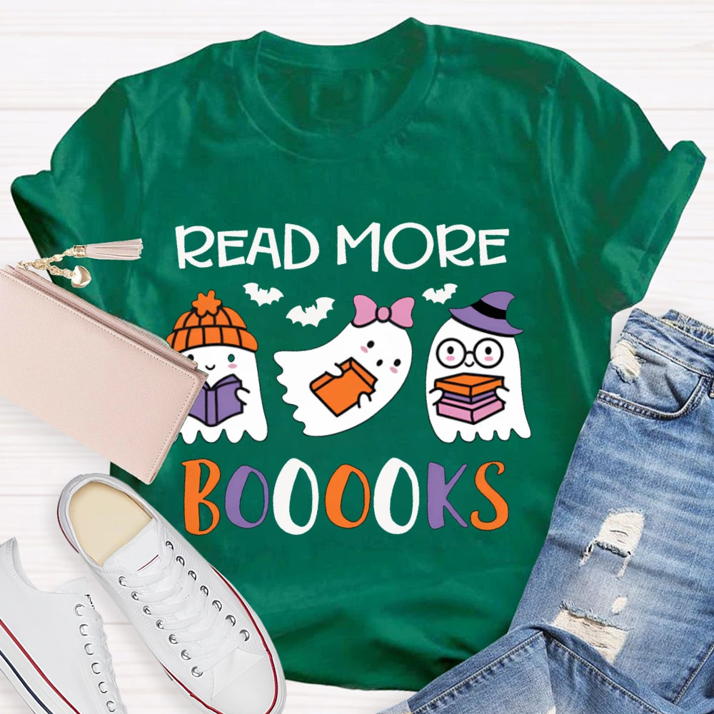 Read More Books Three Little Ghosts Reading Books Halloween T-shirt