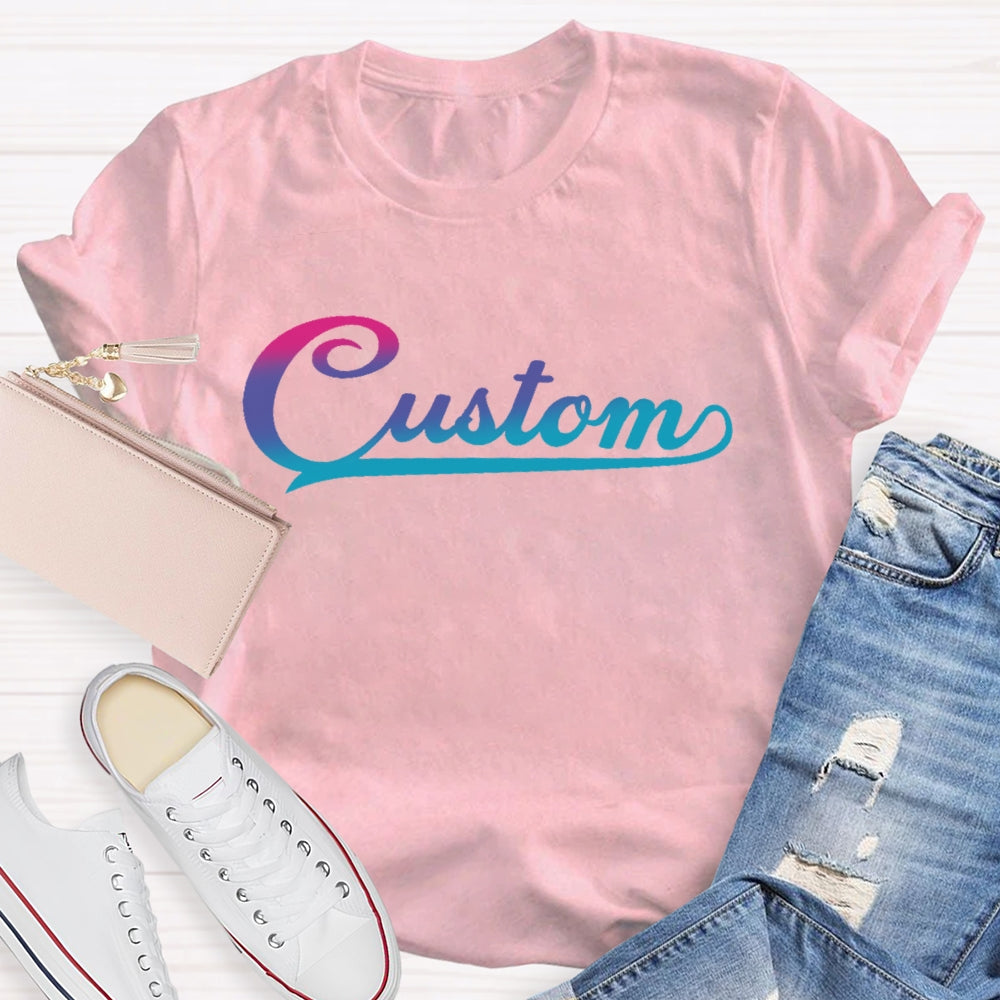 Personalized Custom Gradient Letters T-shirt
