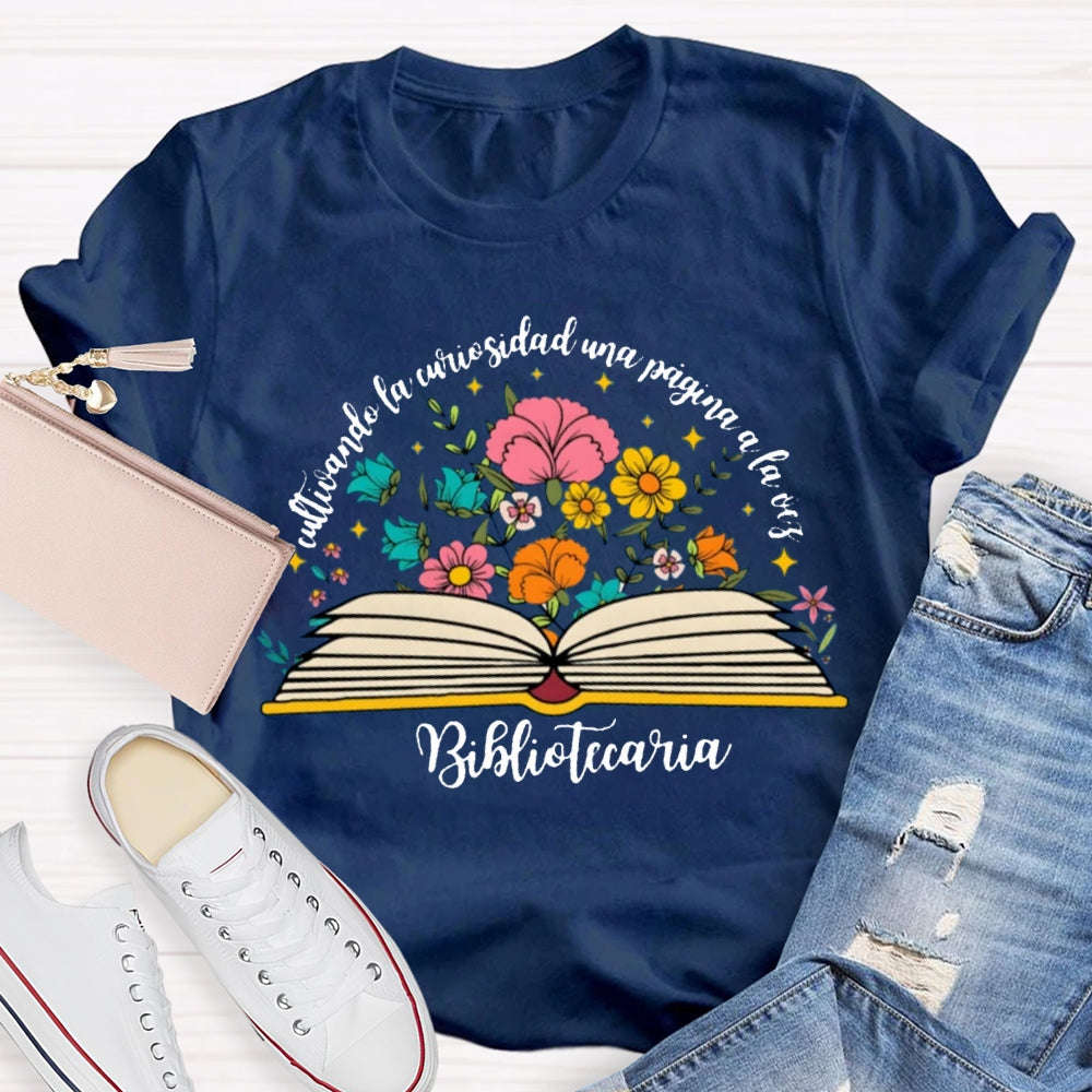 La Curiosidad De Los Ninos Es Infinita Bilingual Teacher T-shirt