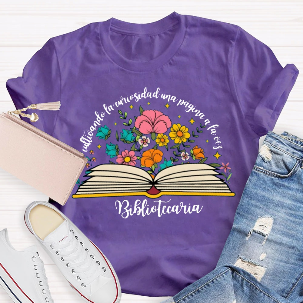 La Curiosidad De Los Ninos Es Infinita Bilingual Teacher T-shirt