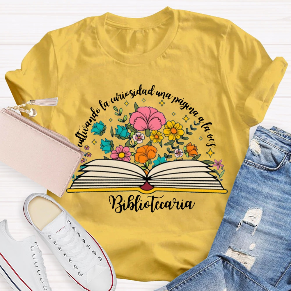 La Curiosidad De Los Ninos Es Infinita Bilingual Teacher T-shirt