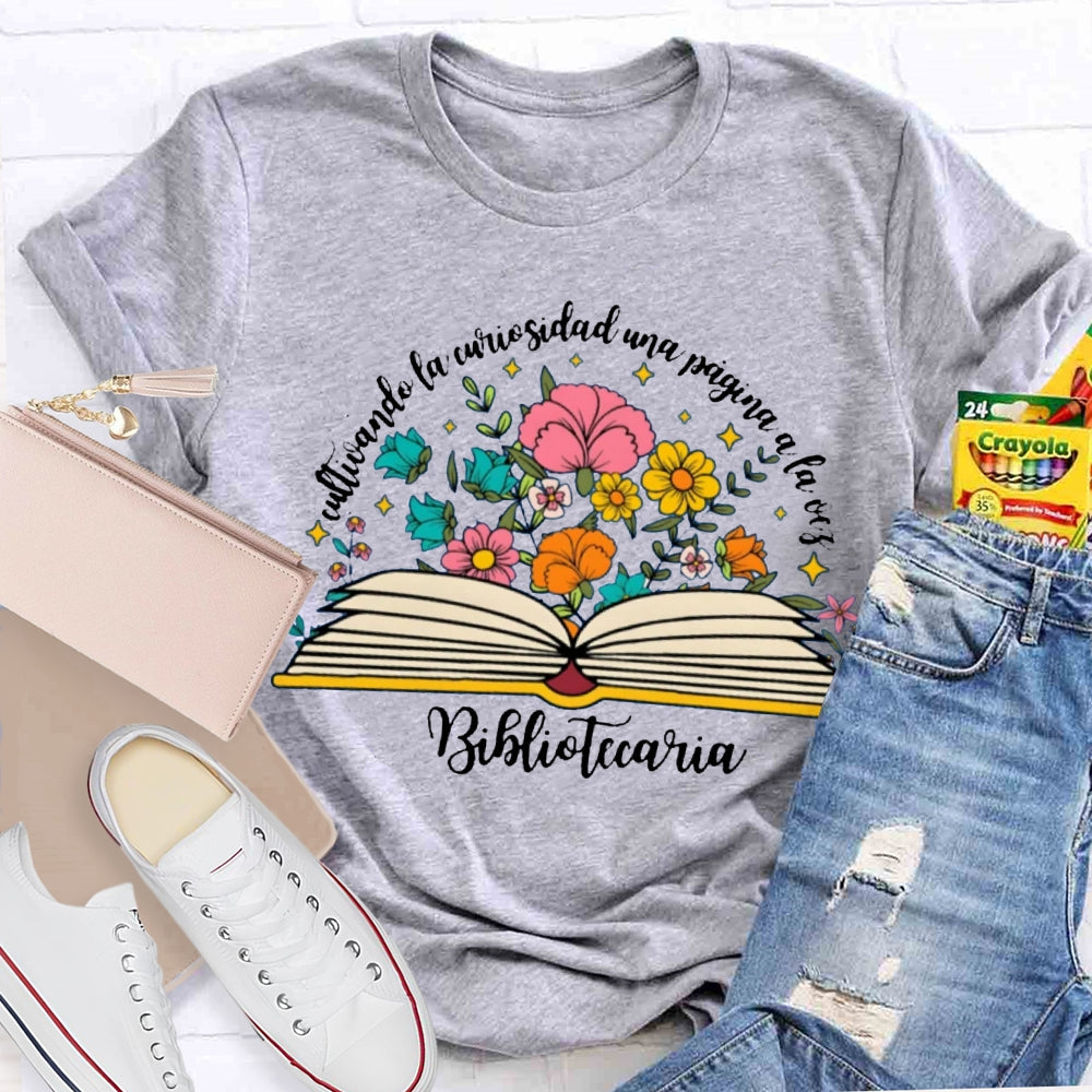 La Curiosidad De Los Ninos Es Infinita Bilingual Teacher T-shirt