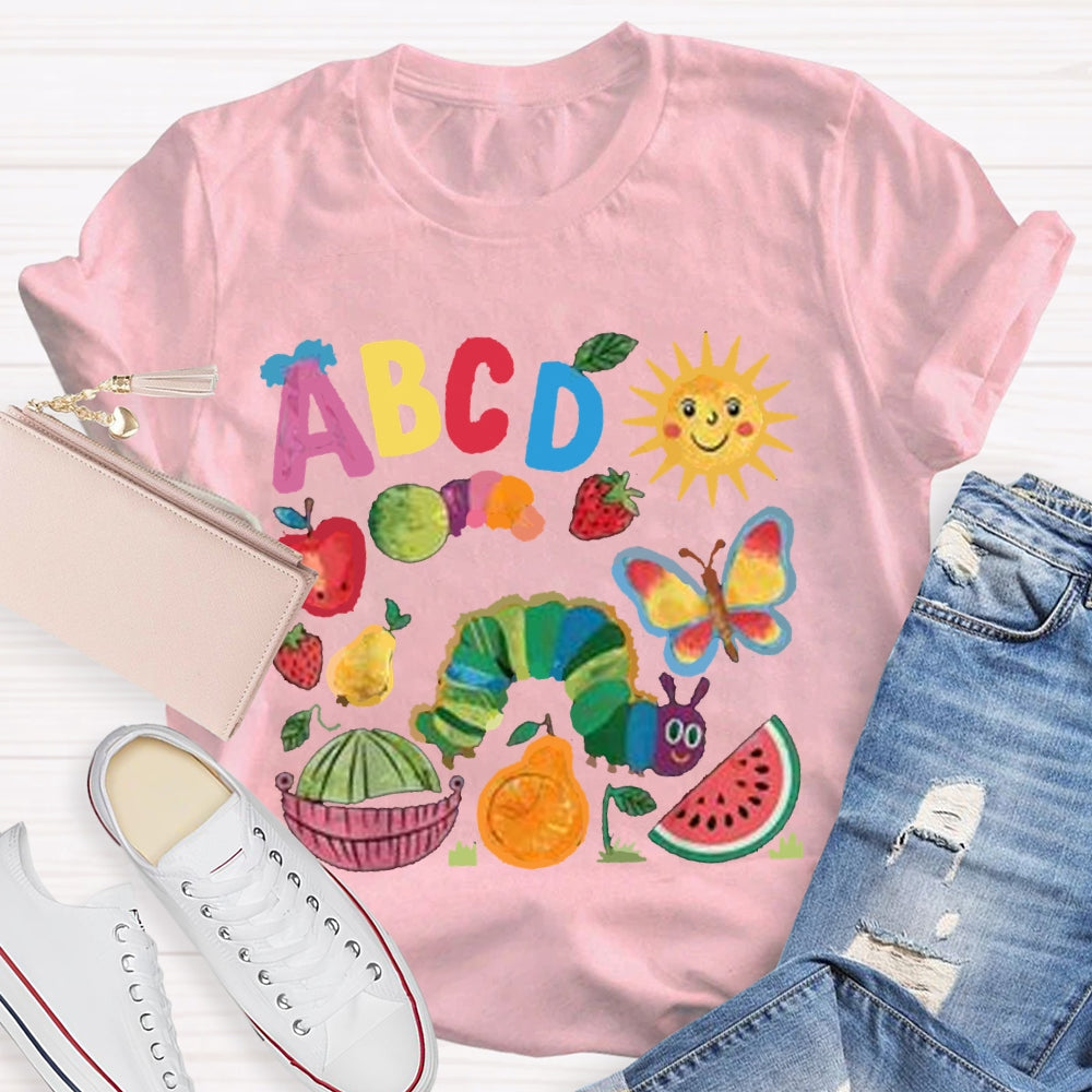 ABCD Cute Hungry Caterpillar Transformation T-Shirt