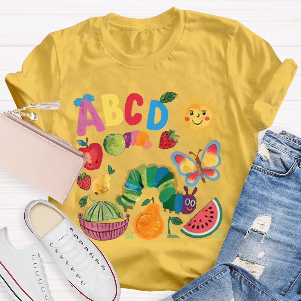 ABCD Cute Hungry Caterpillar Transformation T-Shirt