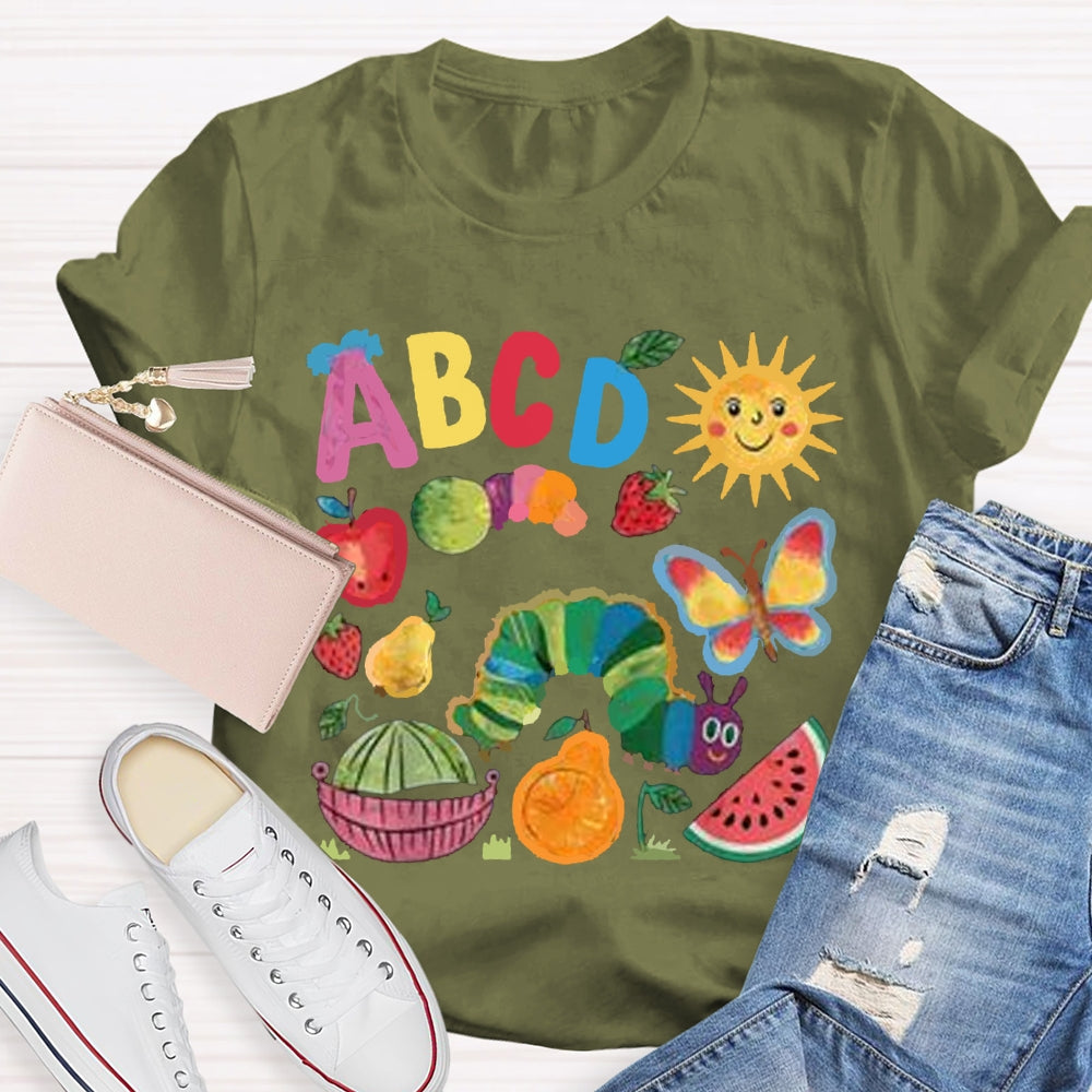 ABCD Cute Hungry Caterpillar Transformation T-Shirt