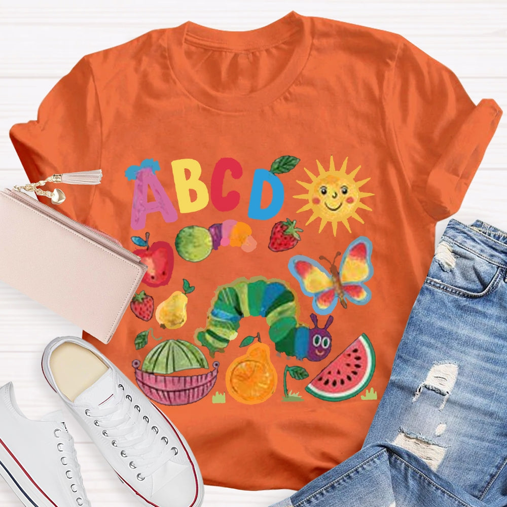 ABCD Cute Hungry Caterpillar Transformation T-Shirt