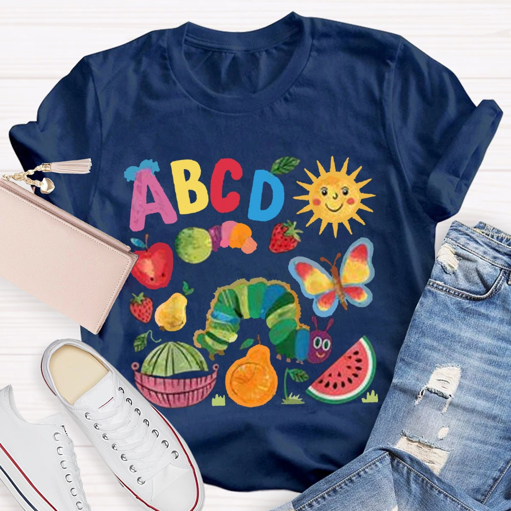 ABCD Cute Hungry Caterpillar Transformation T-Shirt