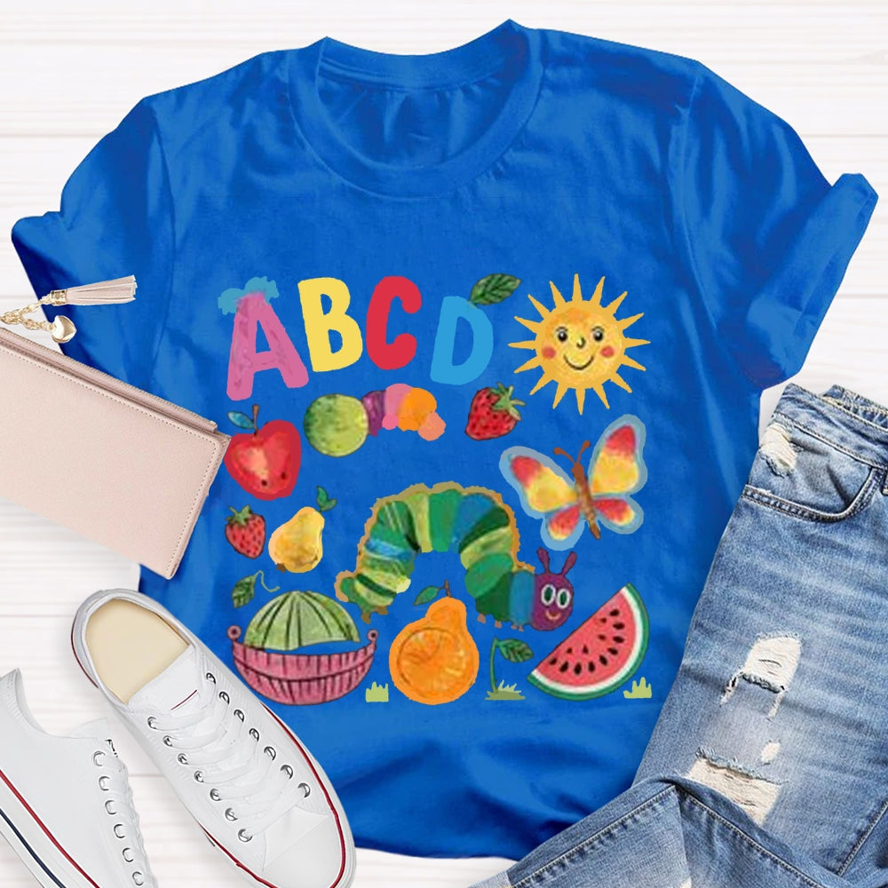 ABCD Cute Hungry Caterpillar Transformation T-Shirt