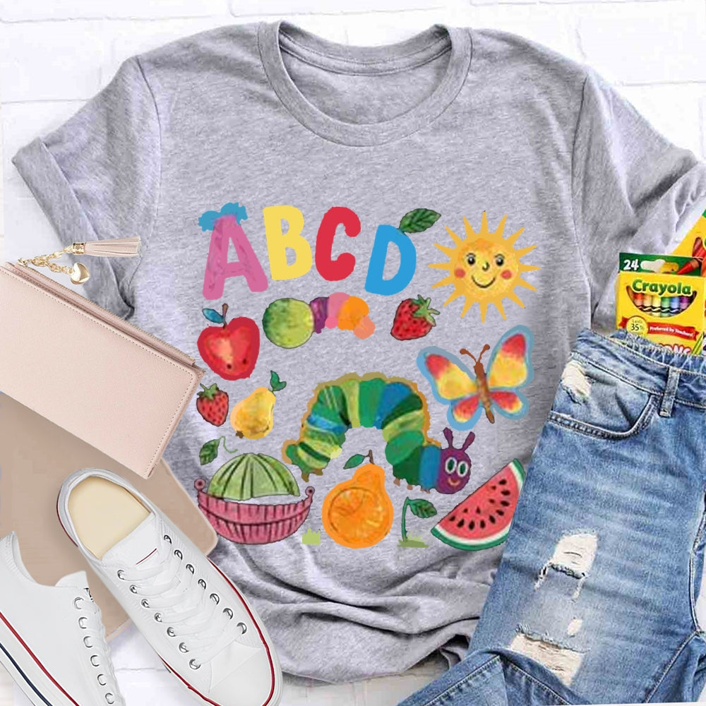 ABCD Cute Hungry Caterpillar Transformation T-Shirt