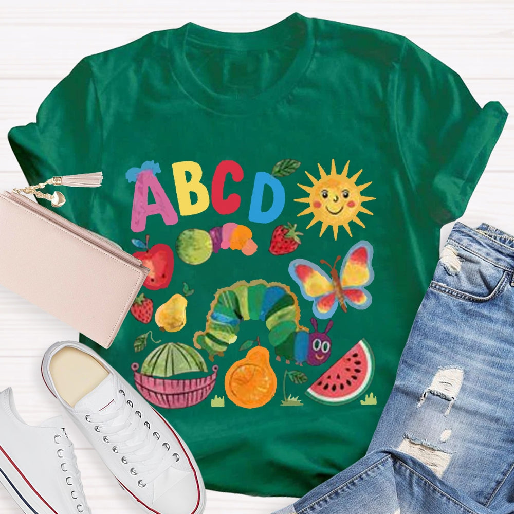 ABCD Cute Hungry Caterpillar Transformation T-Shirt