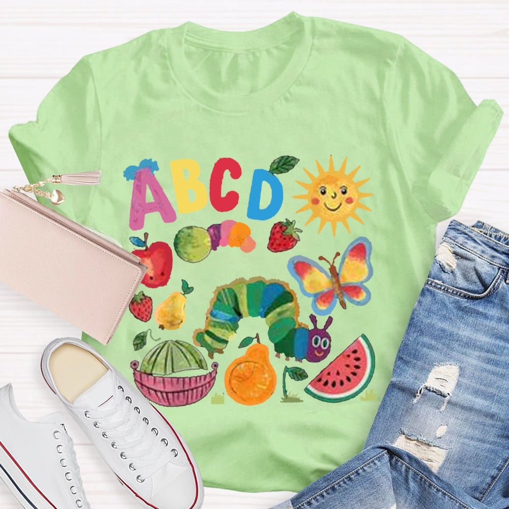 ABCD Cute Hungry Caterpillar Transformation T-Shirt
