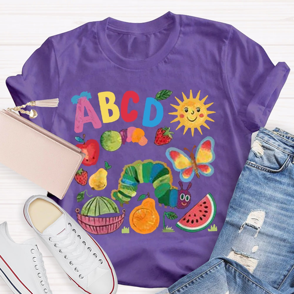 ABCD Cute Hungry Caterpillar Transformation T-Shirt