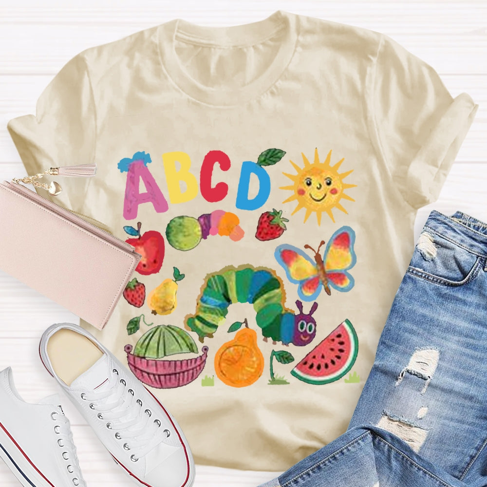ABCD Cute Hungry Caterpillar Transformation T-Shirt