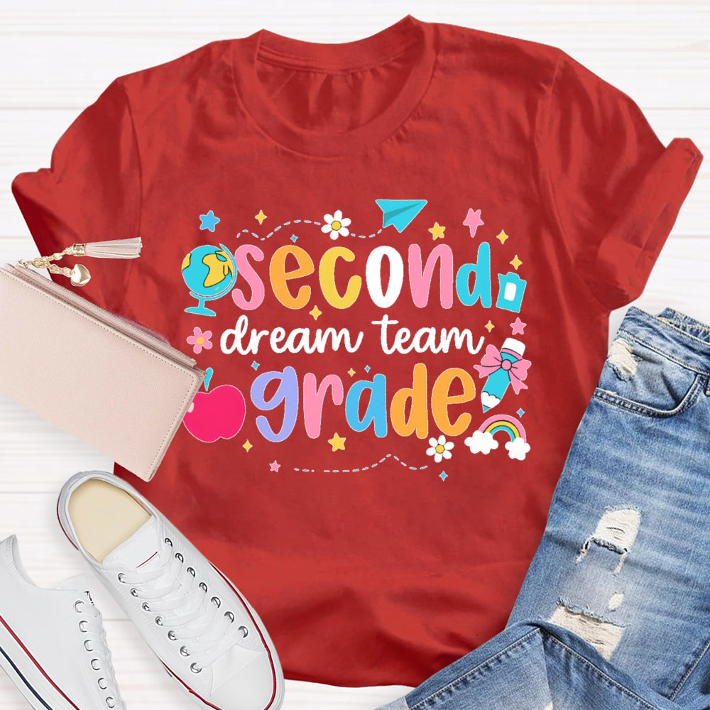Personalized Grade 2nd Grade Dream Team Back To School Teacher T-shirt