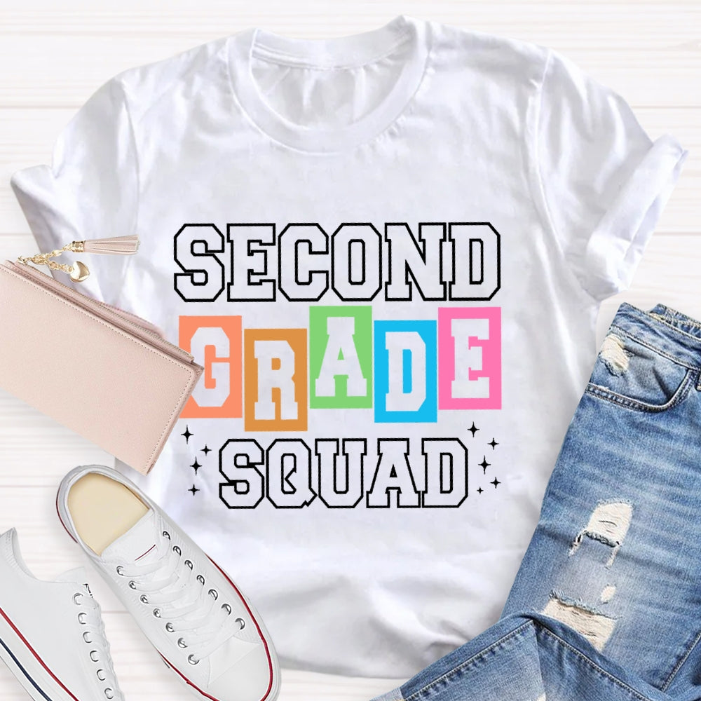 Personalized Grade 2nd Grade Squad Shirt Teacher T-shirt
