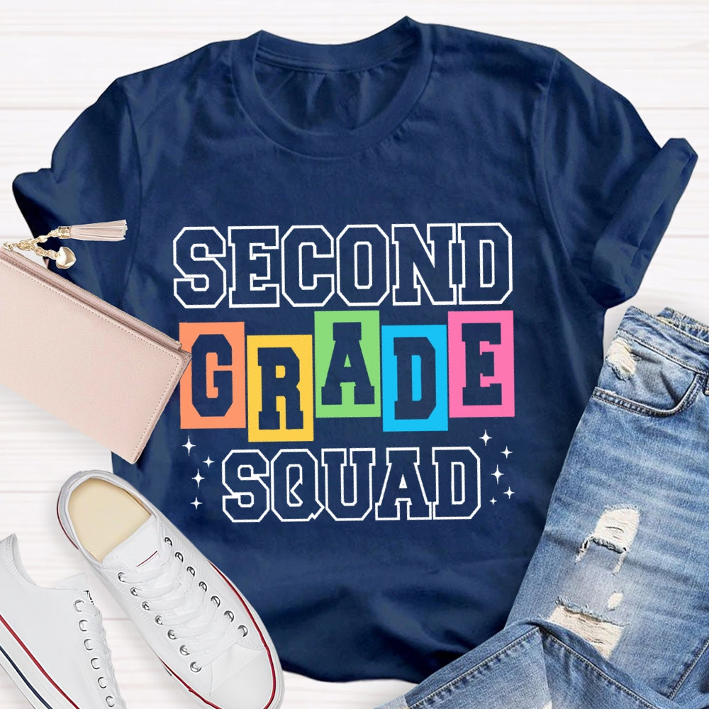 Personalized Grade 2nd Grade Squad Shirt Teacher T-shirt