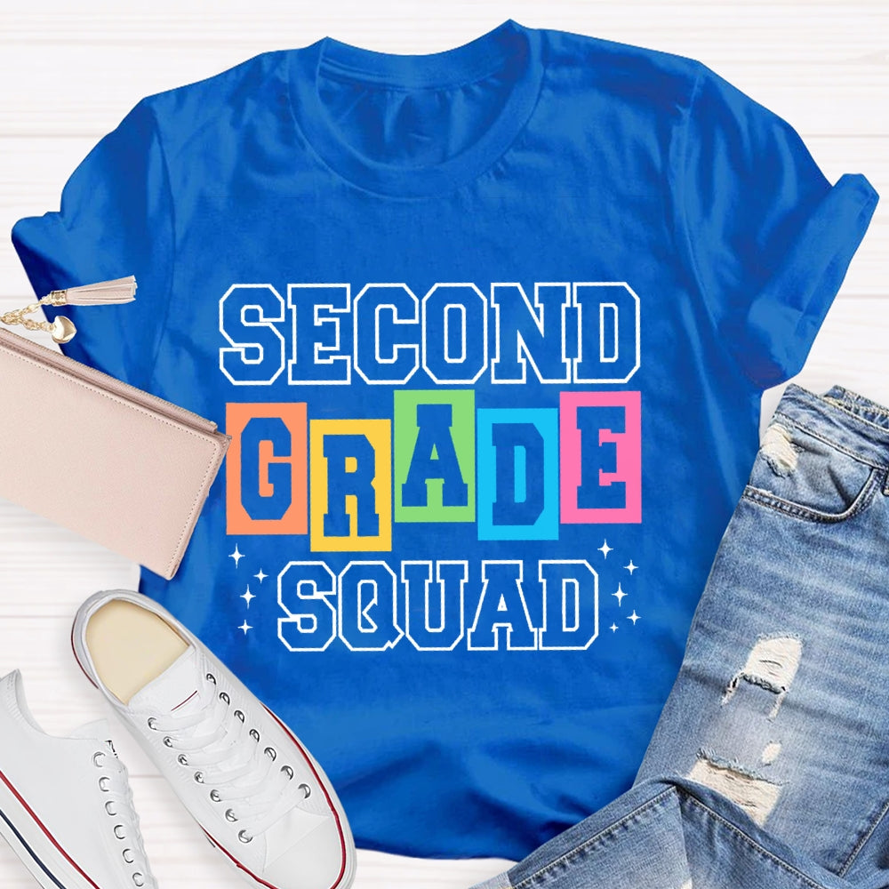 Personalized Grade 2nd Grade Squad Shirt Teacher T-shirt