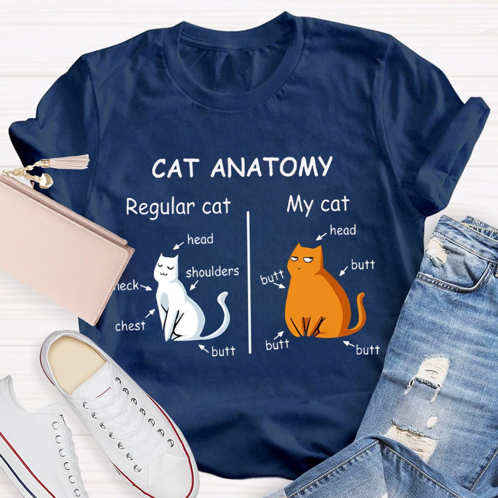 Cat Anatomy Regular Cat And My Cat Science Teacher T-shirt