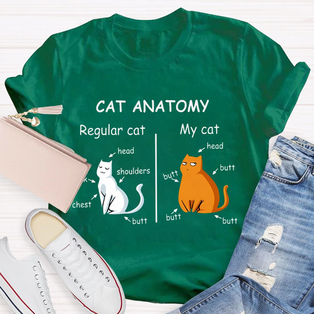 Cat Anatomy Regular Cat And My Cat Science Teacher T-shirt