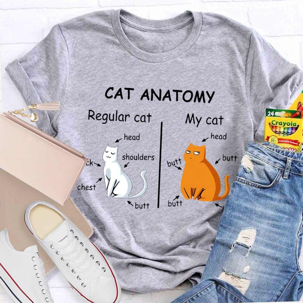 Cat Anatomy Regular Cat And My Cat Science Teacher T-shirt