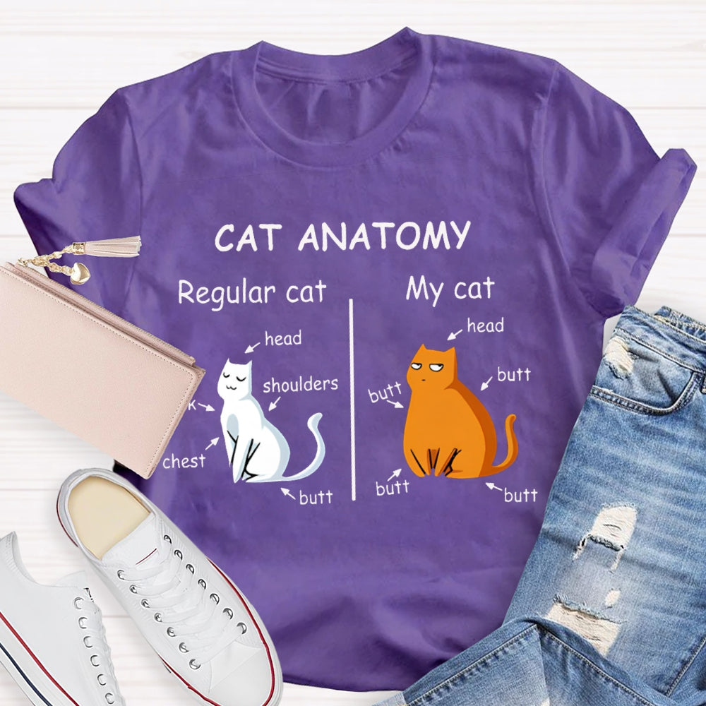 Cat Anatomy Regular Cat And My Cat Science Teacher T-shirt