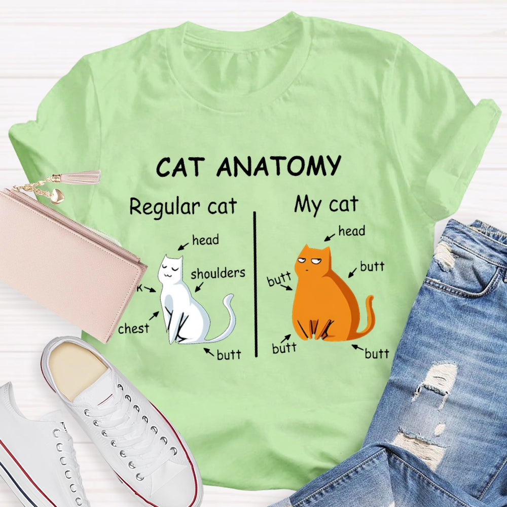 Cat Anatomy Regular Cat And My Cat Science Teacher T-shirt