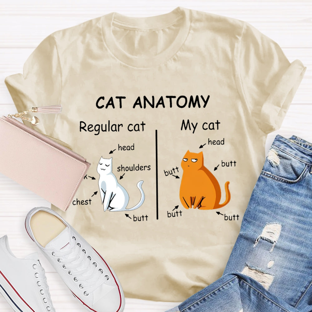 Cat Anatomy Regular Cat And My Cat Science Teacher T-shirt