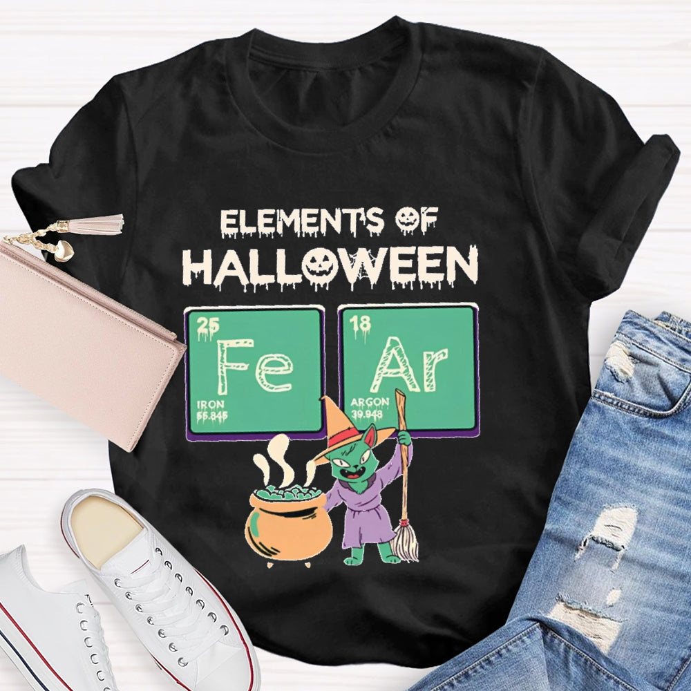 Elements Of Halloween Science Funny T-shirt
