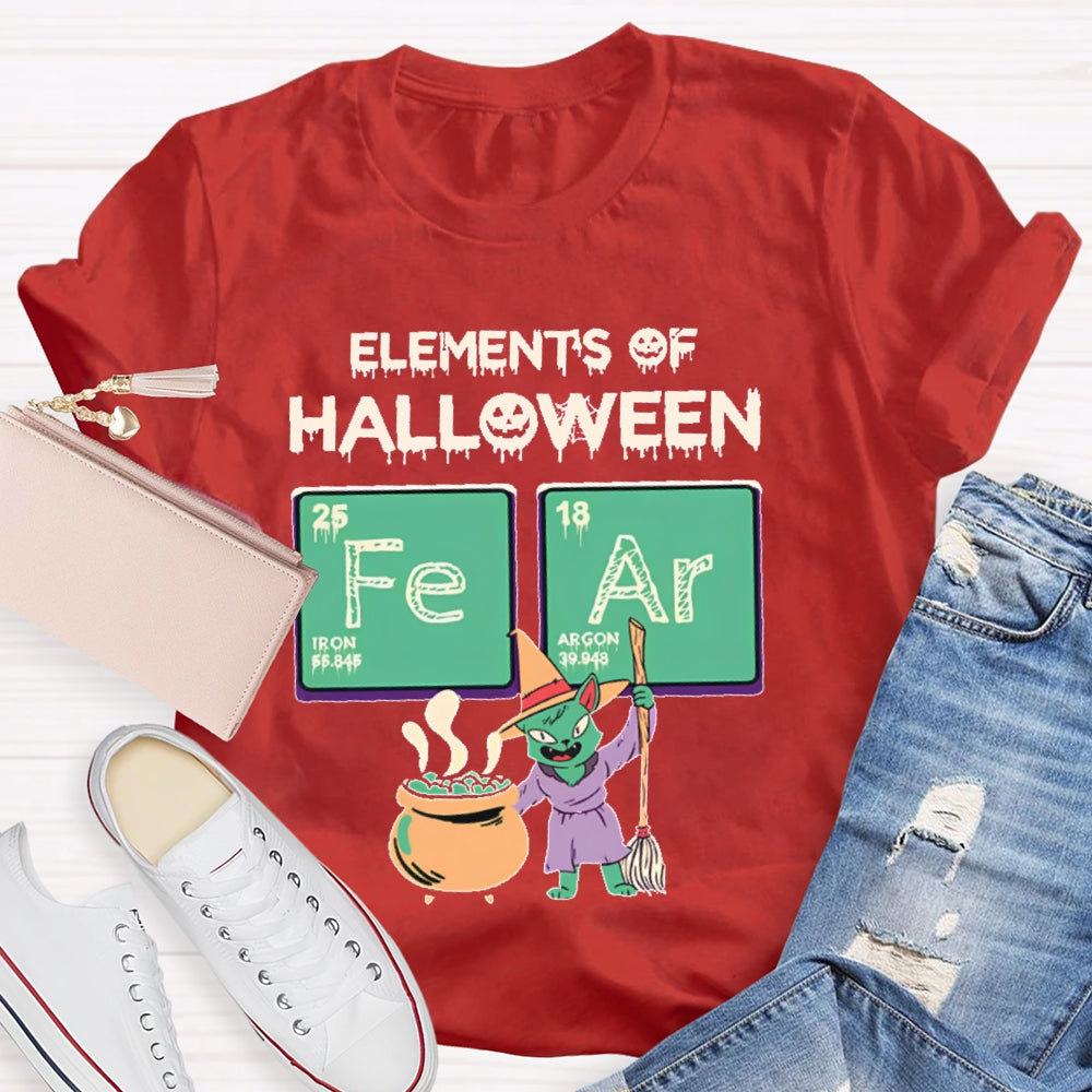 Elements Of Halloween Science Funny T-shirt