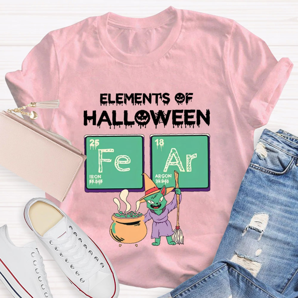 Elements Of Halloween Science Funny T-shirt