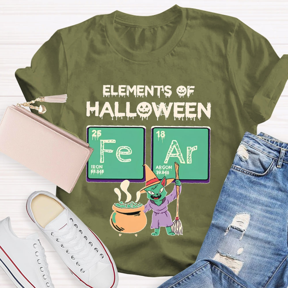 Elements Of Halloween Science Funny T-shirt