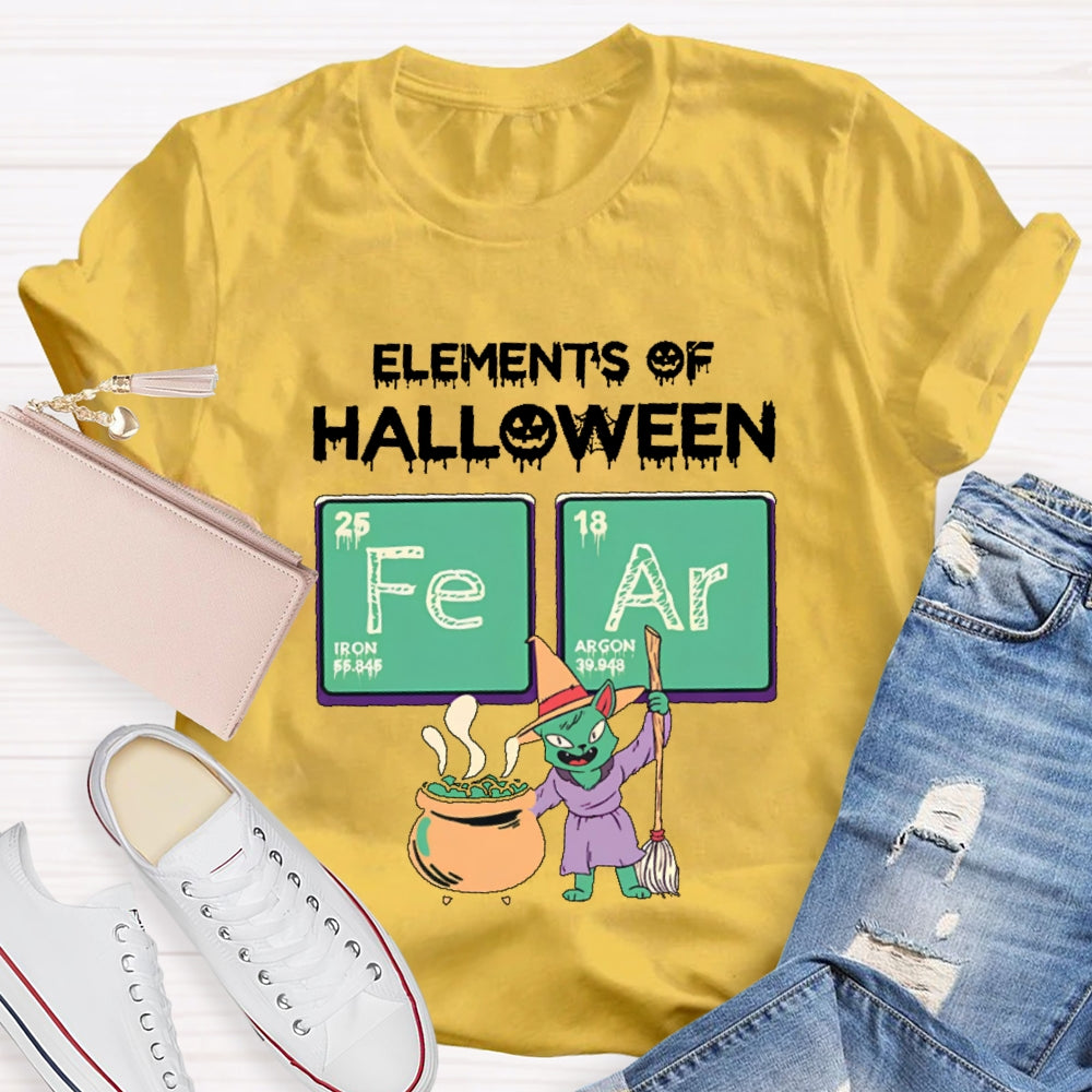 Elements Of Halloween Science Funny T-shirt