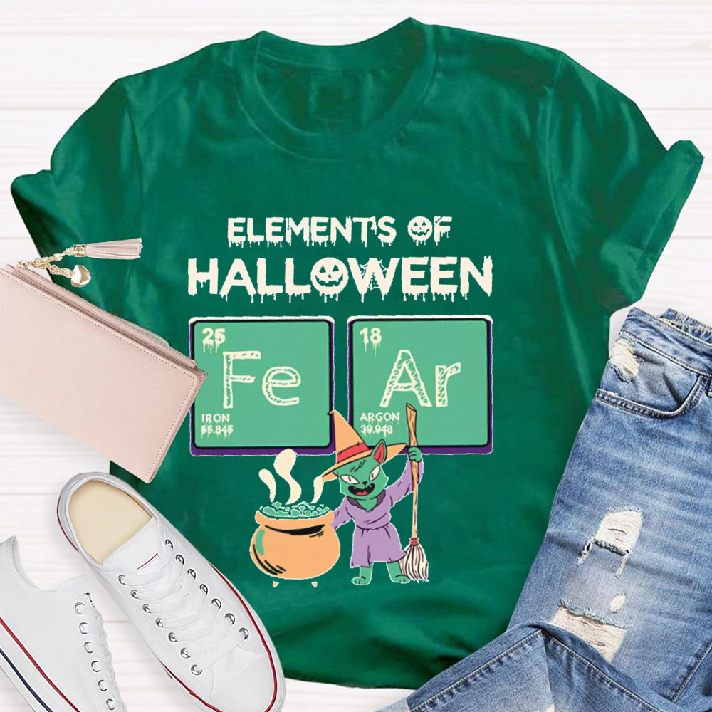 Elements Of Halloween Science Funny T-shirt