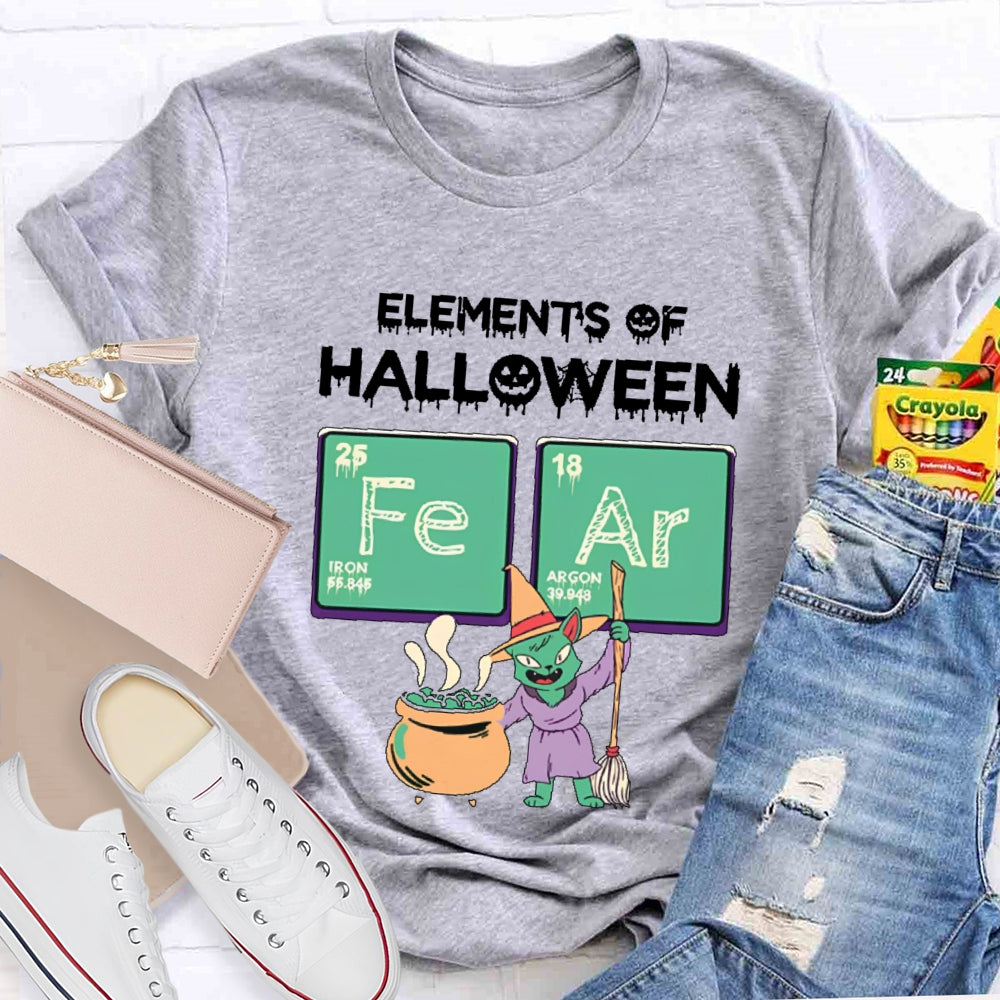 Elements Of Halloween Science Funny T-shirt