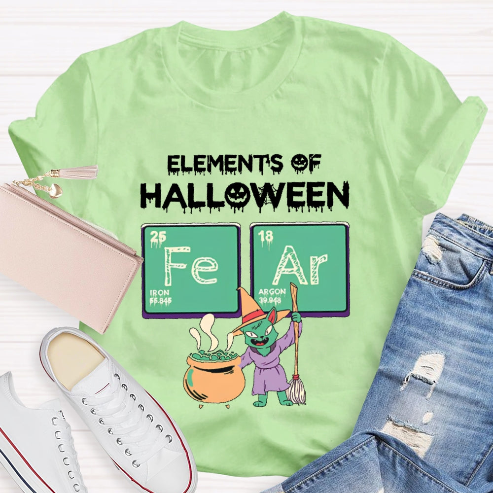 Elements Of Halloween Science Funny T-shirt