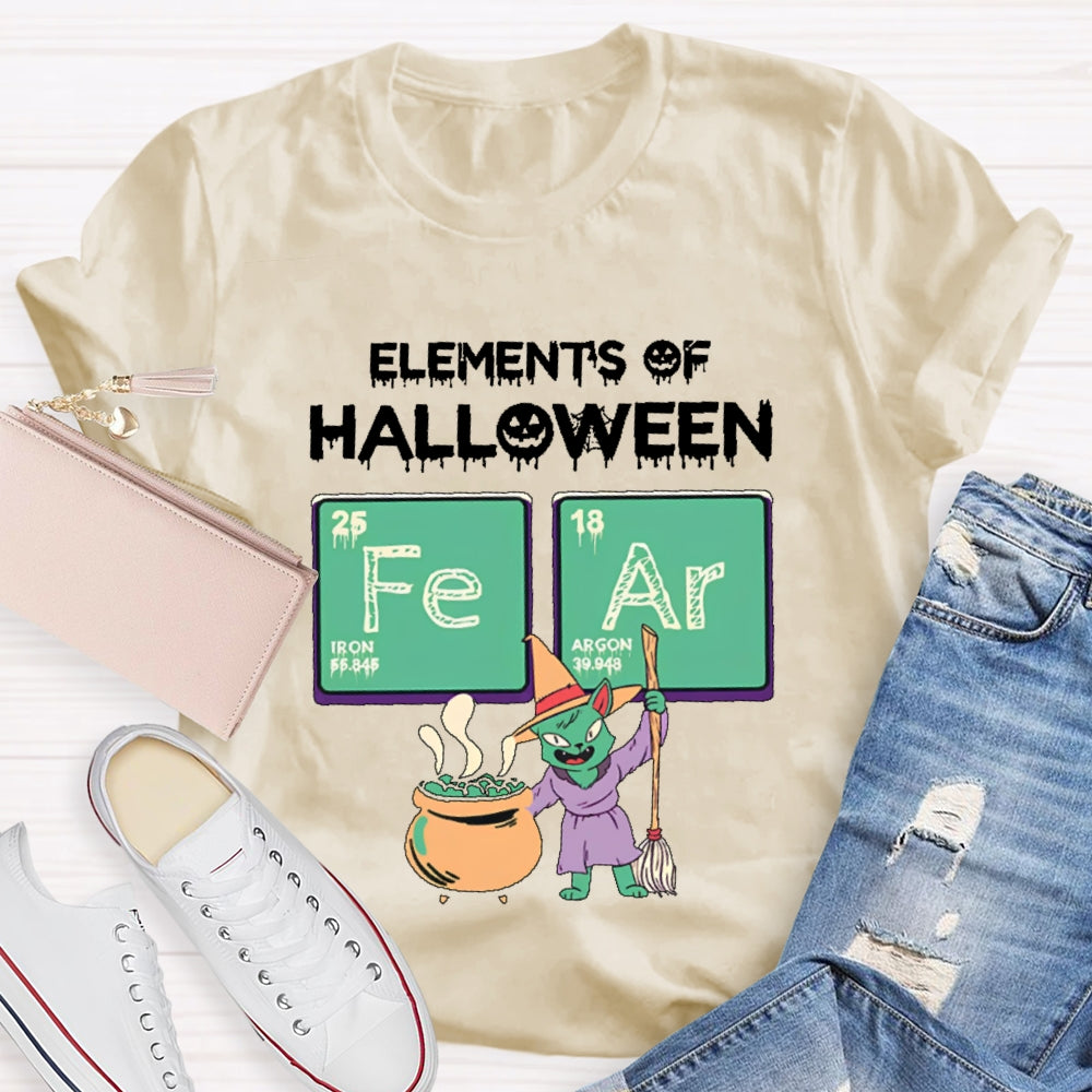 Elements Of Halloween Science Funny T-shirt