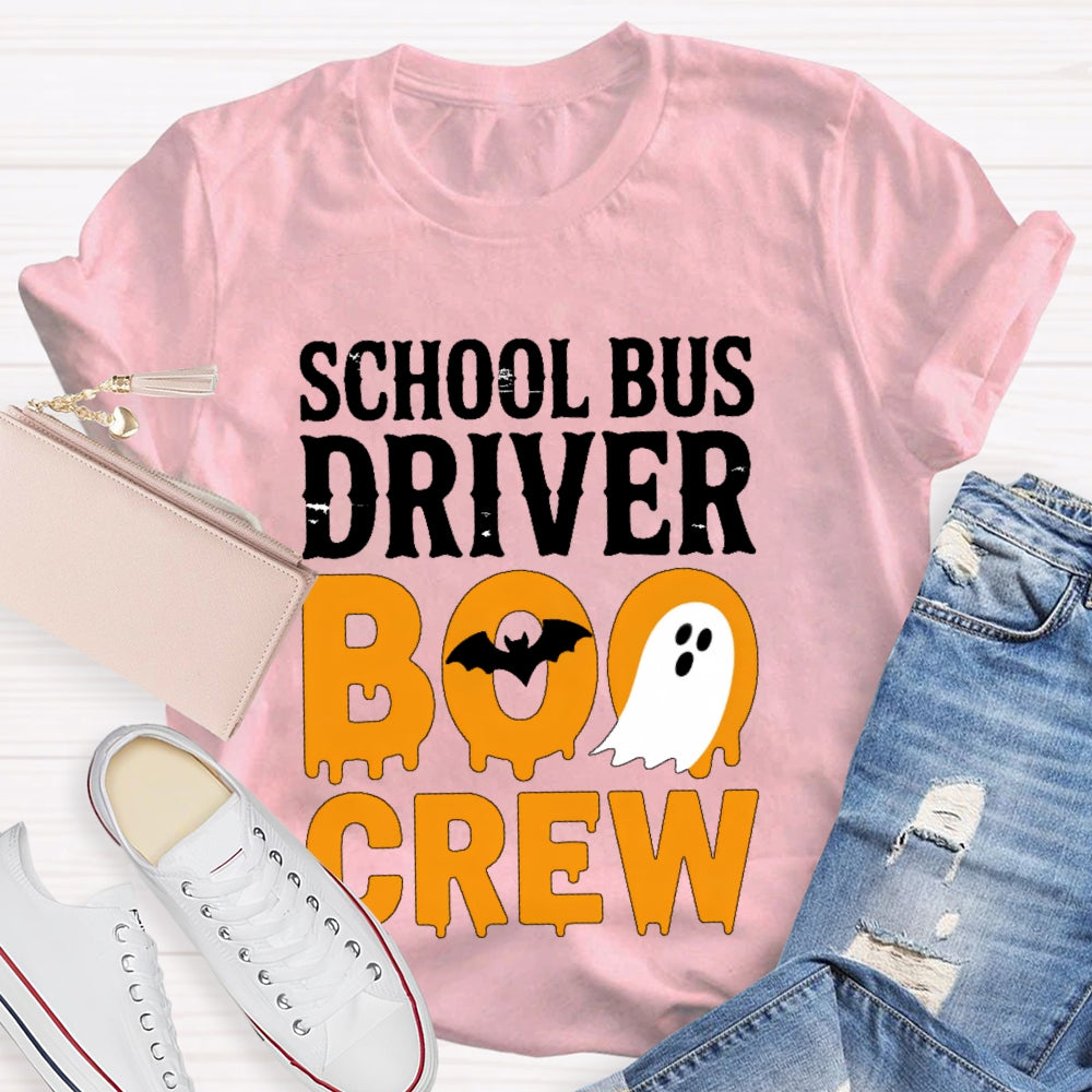 School Bus Driver Boo Crew T-shirt