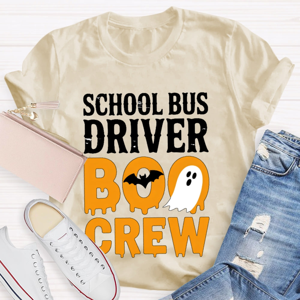 School Bus Driver Boo Crew T-shirt