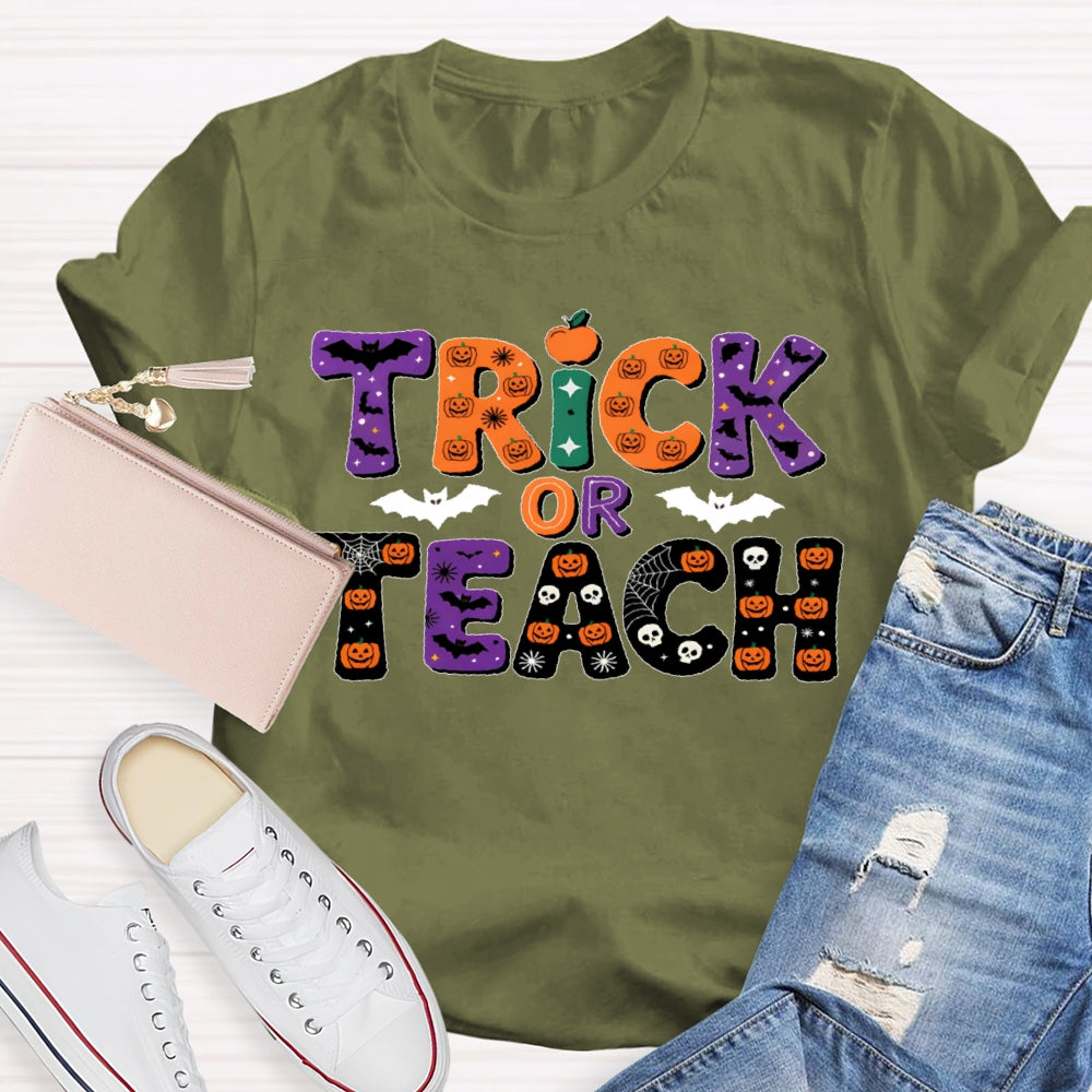 Trick Or Teach Halloween T-shirt