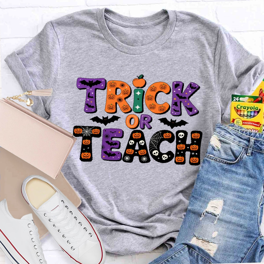 Trick Or Teach Halloween T-shirt