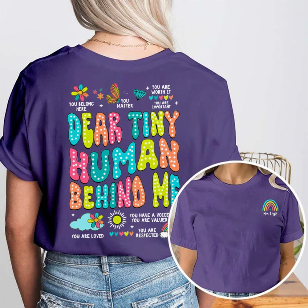 Personalized Teacher Name Butterfly Double-sided printing T-Shirt