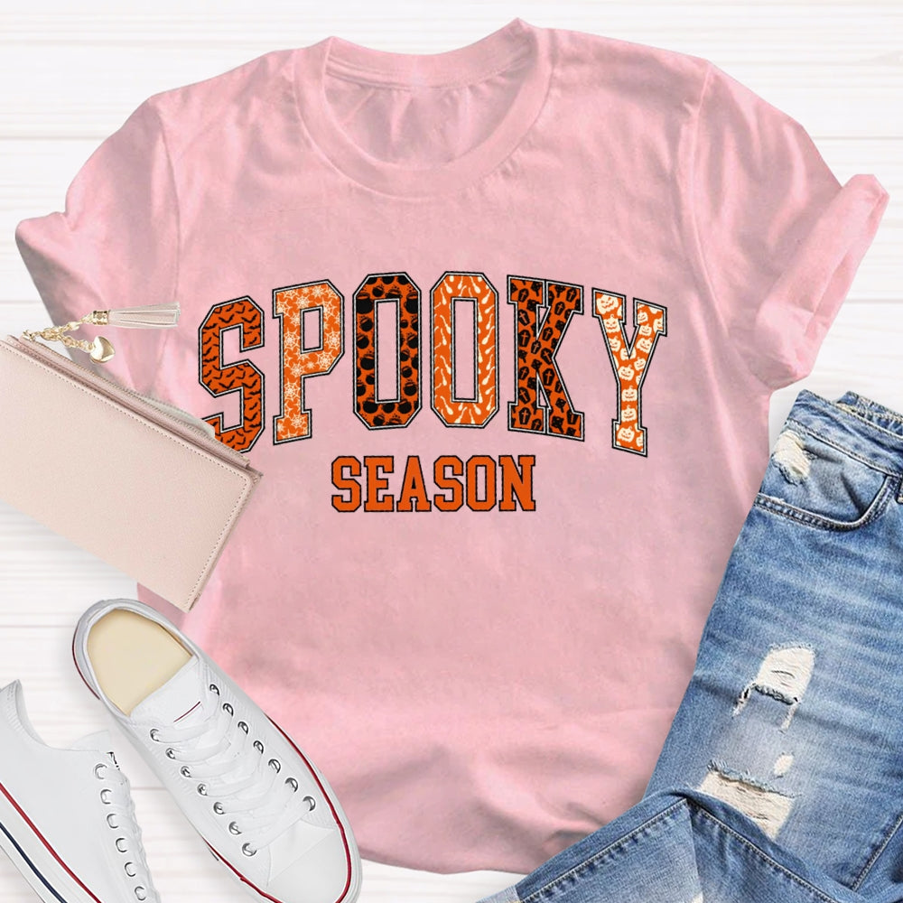 Halloween Style Font Spooky Season Funny Halloween T-shirt