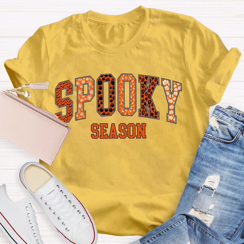 Halloween Style Font Spooky Season Funny Halloween T-shirt