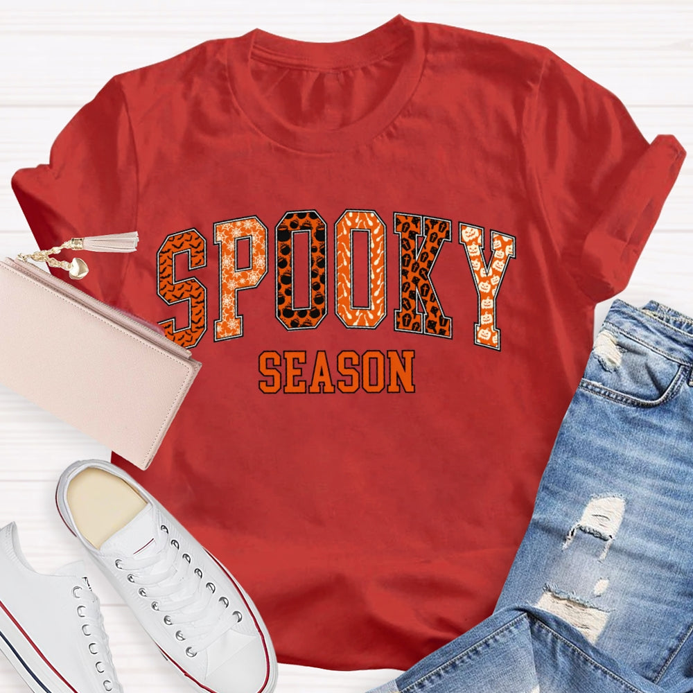 Halloween Style Font Spooky Season Funny Halloween T-shirt