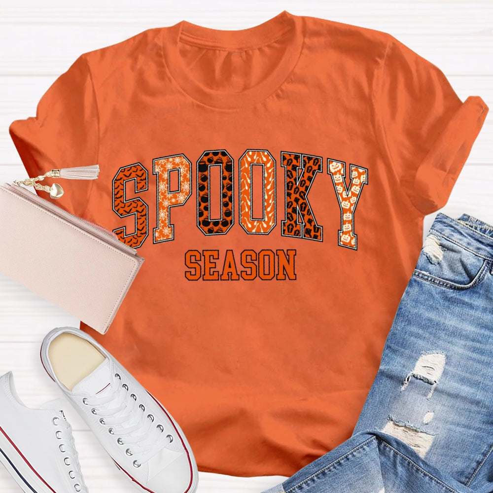 Halloween Style Font Spooky Season Funny Halloween T-shirt