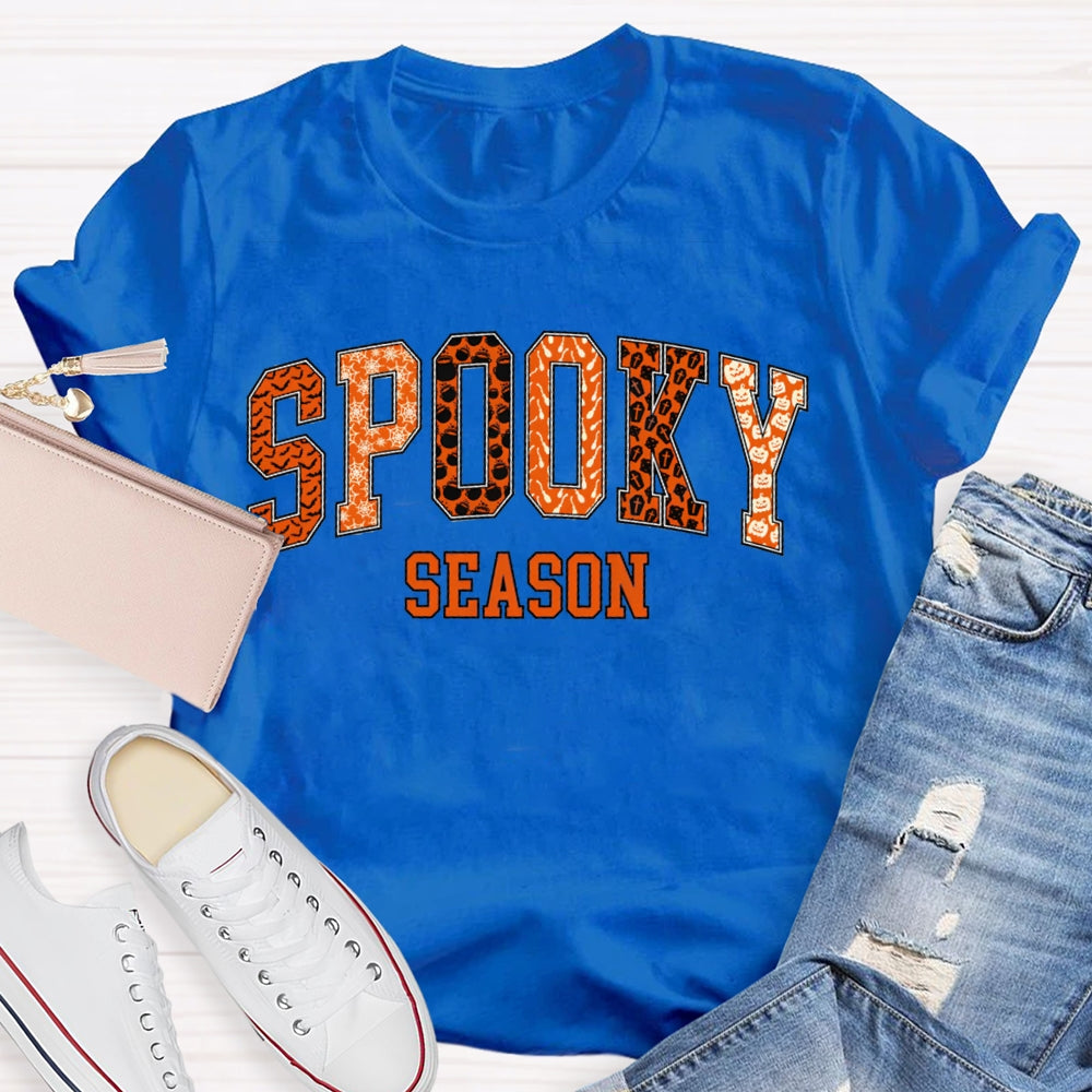 Halloween Style Font Spooky Season Funny Halloween T-shirt