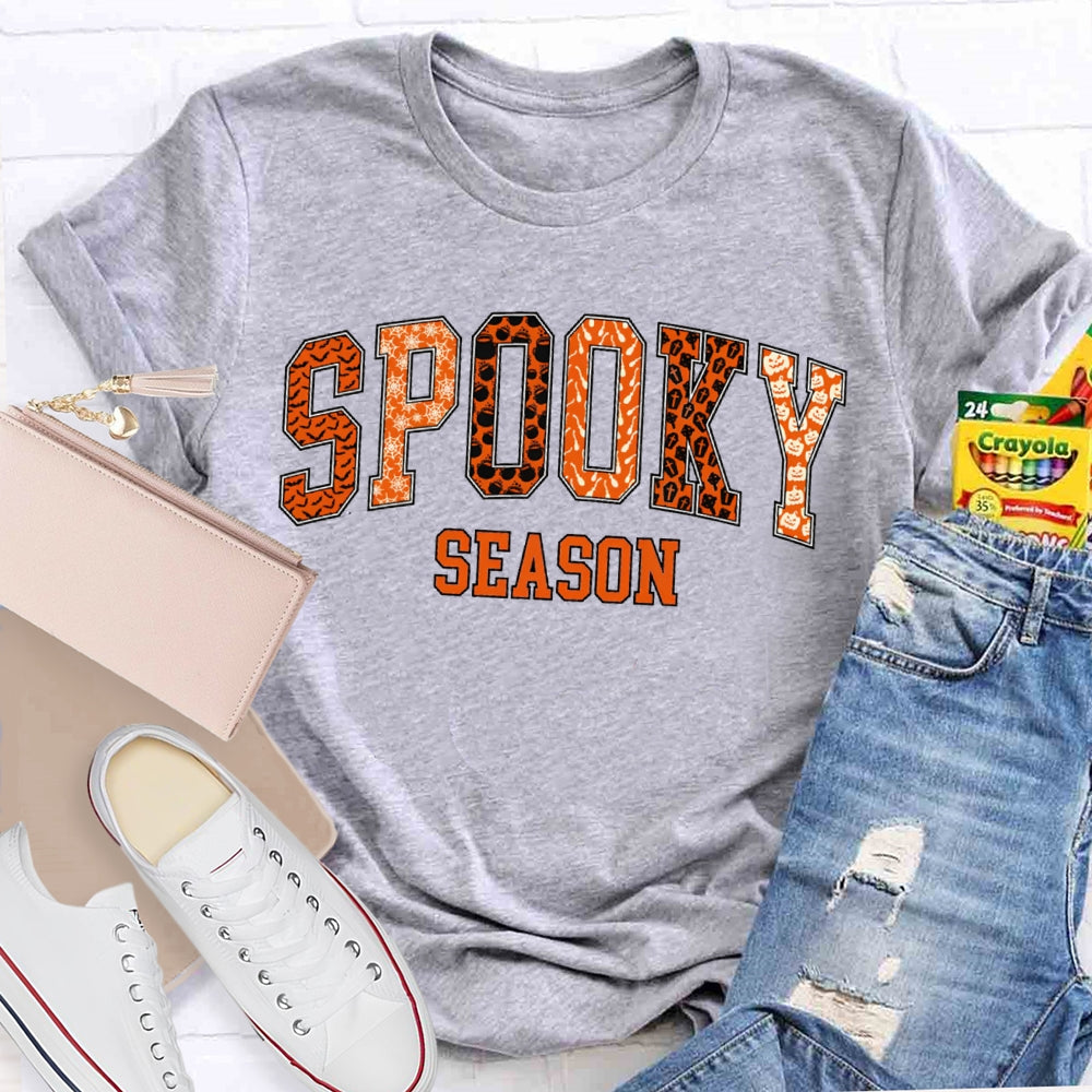 Halloween Style Font Spooky Season Funny Halloween T-shirt