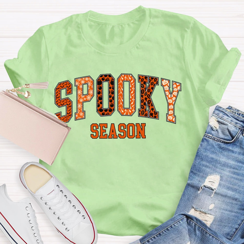 Halloween Style Font Spooky Season Funny Halloween T-shirt